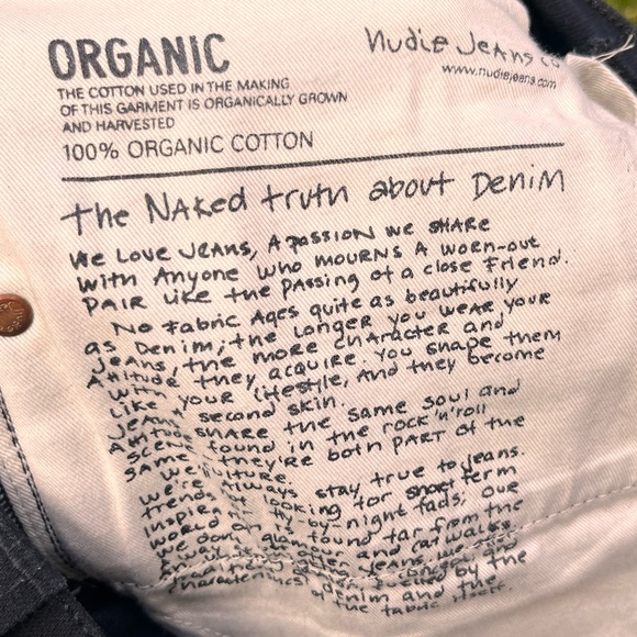 Nudie Jeans - 29W 34W - Black - Mens Button Fly Jeans - Picture 10 of 13
